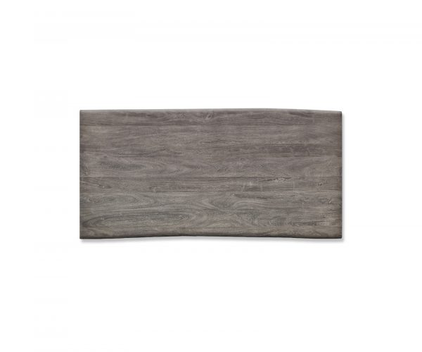 Jedálenský stôl Edge 200x100 XL akácia platinová nerezová oceľ úzky Live-Edge - Image 2