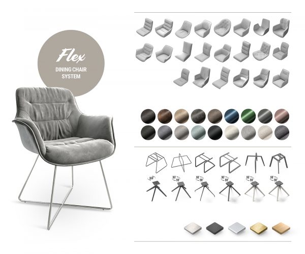 Houpací židle Maddy-Flex Grey Antique Cantilever Flat Chrome - Image 6
