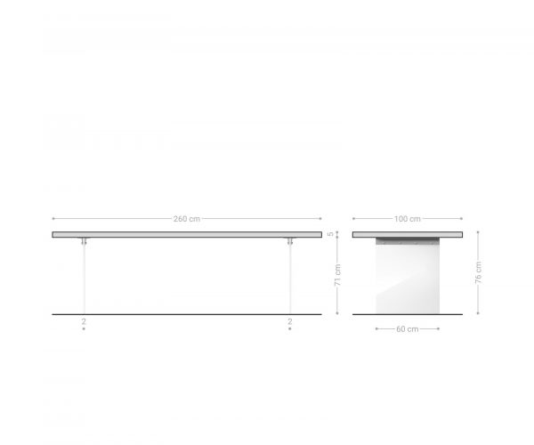 Jedálenský stôl Edge '260x100 cm prírodný dubový live-edge' - Image 8