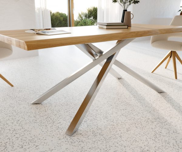 Jedálenský stôl Edge 200x100 cm prírodný dubový stôl s živým okrajom - Image 6
