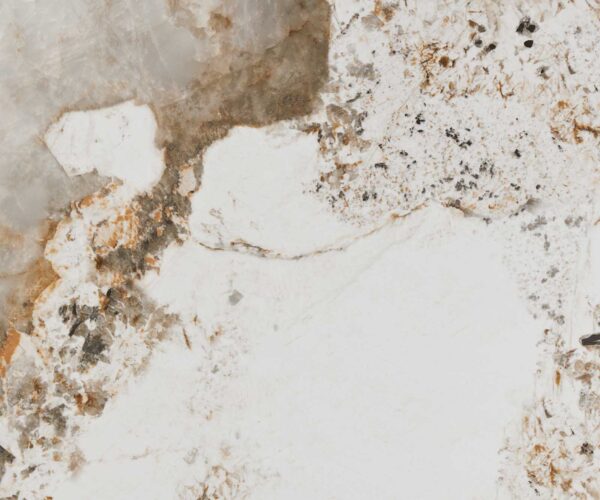 Jedálenský stôl Edge lodný tvar keramika Minas Melange bielo-béžová 200x100 cm, obdĺžnikový, krížová základňa, nerezová oceľ - Image 3