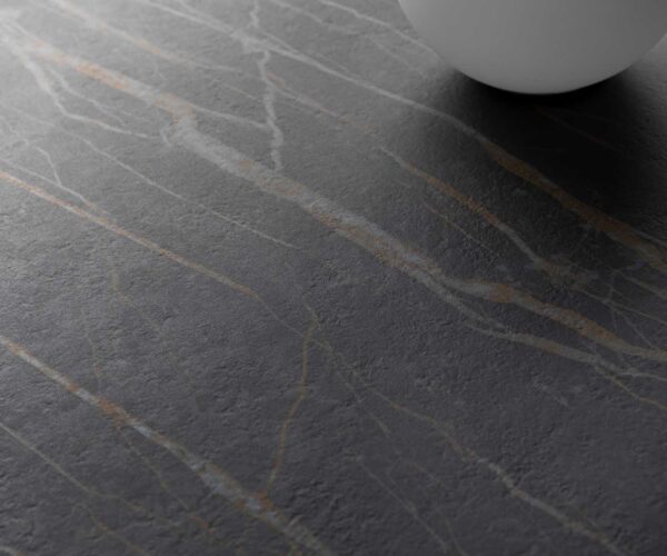 Konferenčný stolík Levente 110x60 cm keramika Laminam®Noir Desir hnedá podstava kov efektová úprava titán - Image 4