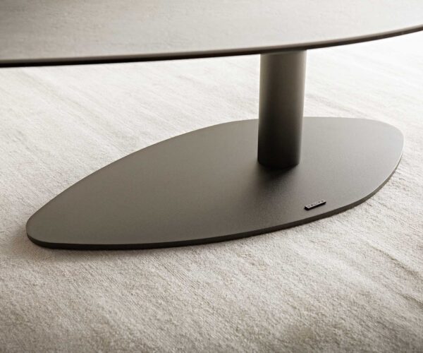 Konferenčný stolík Vibana 140x80 cm keramika Aspetto Concreto betónová podstava titanový efektový povrch - Image 6