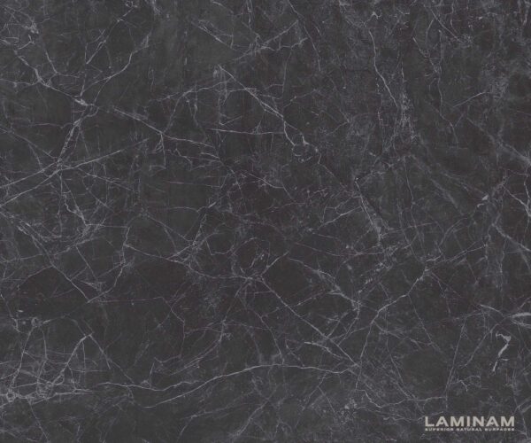 Jedálenský stôl Edge 200x100 cm keramika Laminam® Nero Greco šedá, tvar člna, úzky rám z nehrdzavejúcej ocele - Image 3