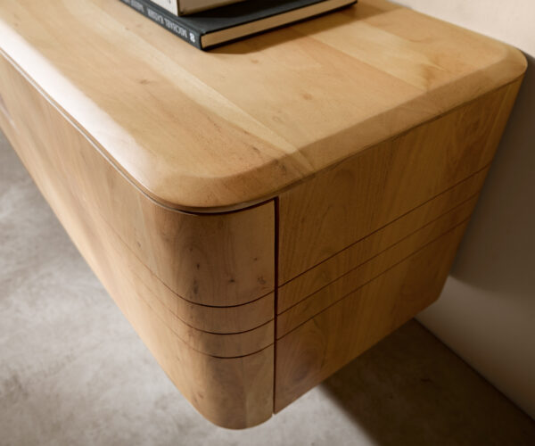 TV stolík Nagaru 240 cm akácia aura 2 dvere 2 zásuvky 1 priečinok v štýle „floating“ - Image 5