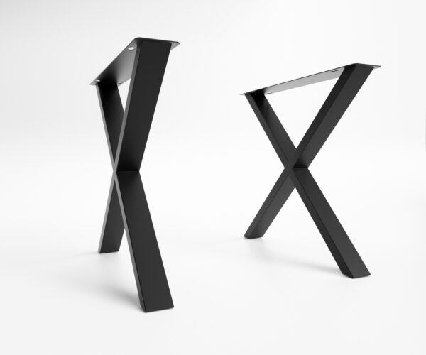 Stolový podnož v tvare "X" kov čierna (sada 2 ks) X-Fuß - Image 2