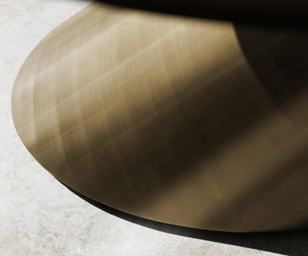 Jedálenský stôl Edge 240x100 akácia prírodná kužeľový kov metalická zlatá Live-Edge - Image 5