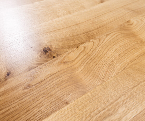 Jedálenský stôl Edge 300x100x4 prírodný dub, krížový rám, obdĺžnik, nerezová oceľ - Image 3