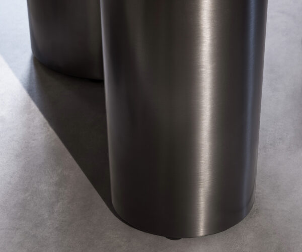 Jedálenský stôl Edge oválny 280x130x2,5 prírodný dub Pilier nerezová oceľ Flow- - Image 6