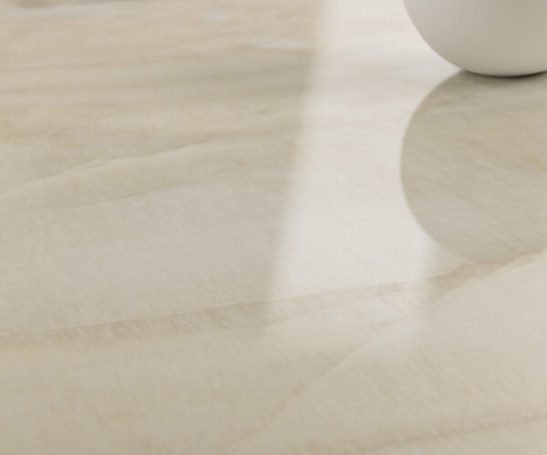 Jedálenský stôl Edge 200x100 cm keramika Laminam® Onice Oro Zenthara, hranatý nerezový rám - Image 5
