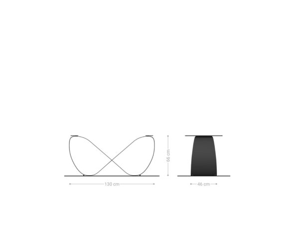 Stolová podnož Infinity s kovovým efektom, titánový, rozťahovací 180-300 cm - Image 2