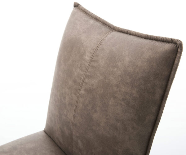 Jedálenská stolička Lelio-Flex mikrovlákno taupe vintage, krížová základňa grafitová, otočné o 360°, funkcia hojdania, jadro s vreckovými pružinami - Image 4