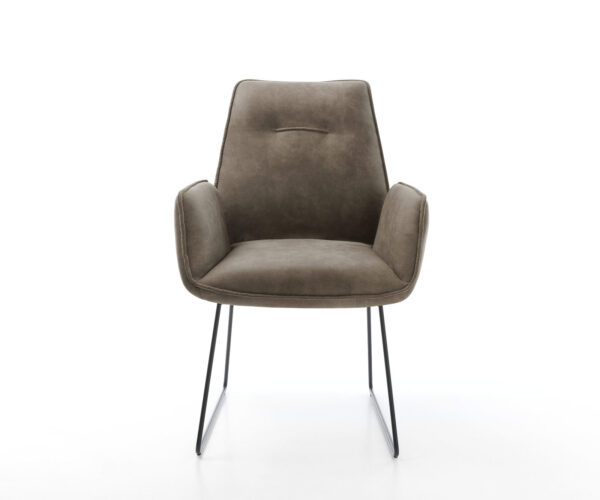 Jedálenská stolička Zoa-Flex taupe vintage s kĺzavým rámom čierny - Image 2