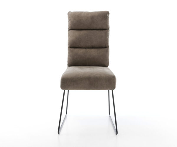 Jedálenská stolička Pela-Flex taupe vintage s kĺzavým rámom v čiernej farbe - Image 2