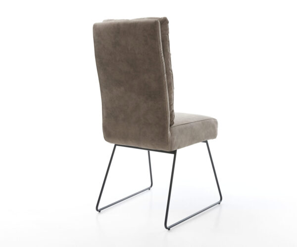Jedálenská stolička Pela-Flex taupe vintage s kĺzavým rámom v čiernej farbe - Image 5