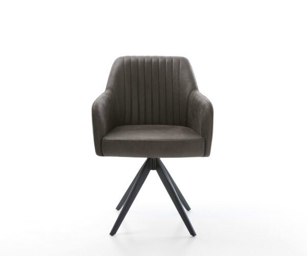 Jedálenská stolička Greg-Flex antracit vintage krížový rám uhlový čierny - Image 2