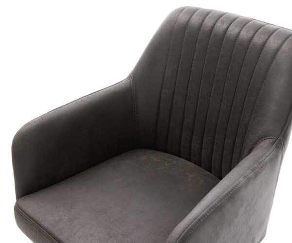 Jedálenská stolička Greg-Flex antracit vintage krížový rám uhlový čierny - Image 4