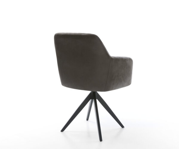 Jedálenská stolička Greg-Flex antracit vintage krížový rám uhlový čierny - Image 5