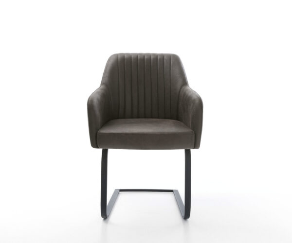 Jedálenská stolička Greg-Flex antracit vintage konzolové kreslo v matnej čiernej - Image 2