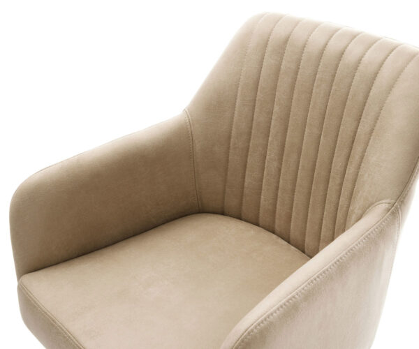 Jedálenská stolička Greg-Flex béžové vintage, 4 zúžené nohy, čierne - Image 4