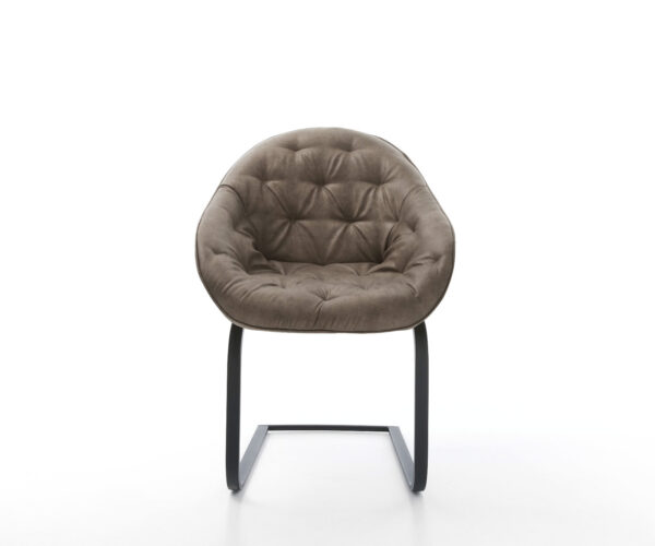 Jedálenská stolička Gaio-Flex taupe vintage konzolové kreslo s matnou čiernou úpravou - Image 2