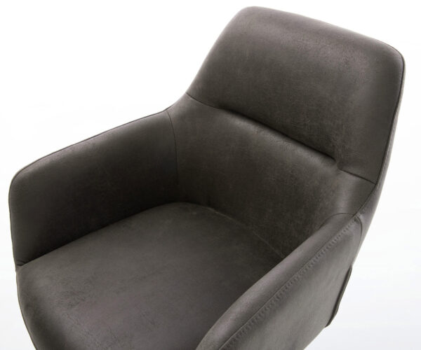 Jedálenská stolička Pejo-Flex antracit vintage, 4 kuželovité nohy z nehrdzavejúcej ocele - Image 4
