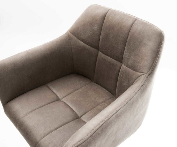 Barová stolička Yulo-Flex vintage taupe tenká podstava nerezová oceľ - Image 4