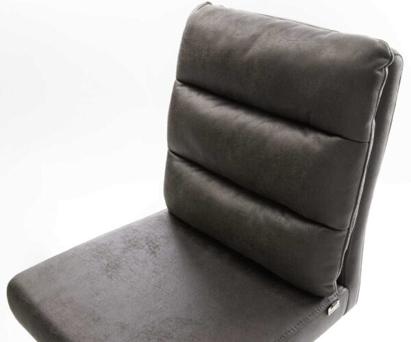 Barová stolička Pela-Flex vintage antracitová otočná výškovo nastaviteľná nerezová oceľ - Image 3