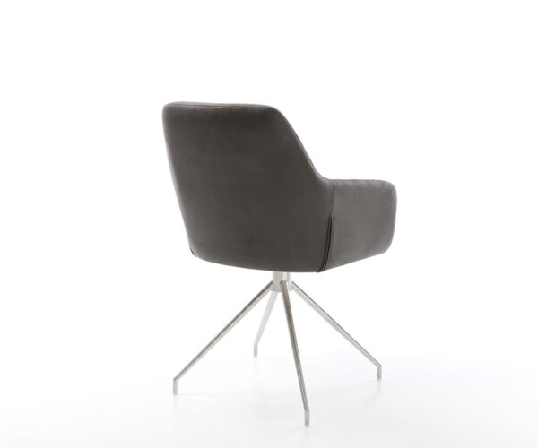 Jedálenská stolička Pejo-Flex antracit vintage krížový rám zúžený nehrdzavejúca oceľ - Image 5