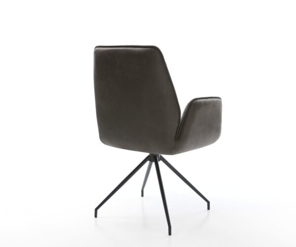 Jedálenská stolička Zoa-Flex antracit vintage krížový rám zúžený čierny - Image 5