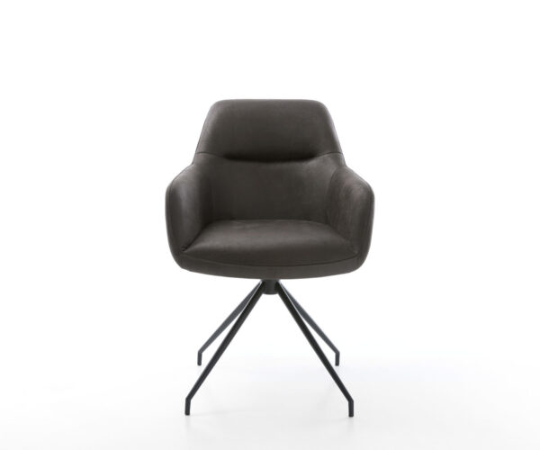 Jedálenská stolička Pejo-Flex antracit vintage krížový rám zúžený čierny - Image 2