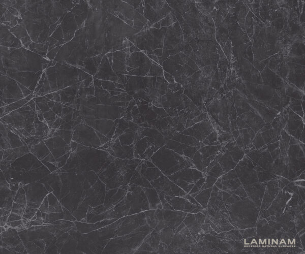 Jedálenský stôl Edge 300x100cm Laminam® keramika sivá stredová noha plochá oceľ čierna - Image 3