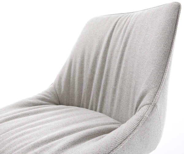 Jedálenská stolička Elda-Flex Prúžky svetlosivá konzolová okrúhla čierna - Image 4
