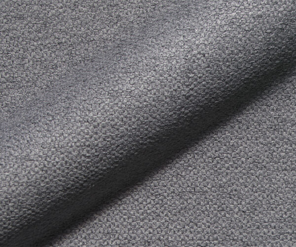 Jedálenská stolička Zelia-Flex krížový rám zúžený čierny textilný materiál svetlosivý - Image 3