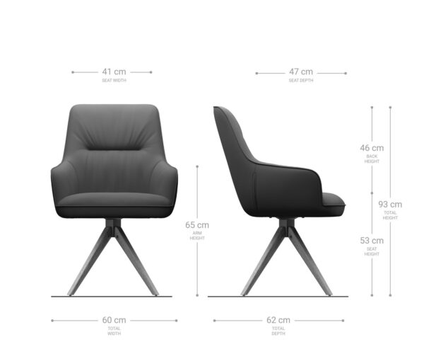 Jedálenská stolička Zelia-Flex s opierkami mikrovlákno taupe vintage drevená podstava hranatá prírodná vrecková pružina - Image 6