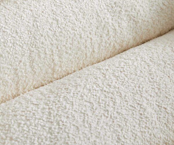 Jedálenská stolička Abelia-Flex krížová konštrukcia zúžená čierna, biely bouclé - Image 3