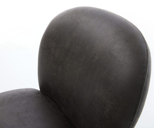 Jedálenská stolička Nube-Flex konštrukcia na konzole, okrúhla, nerezová oceľ, mikrovlákno antracit, vintage, jadro s vreckovými pružinami - Image 4