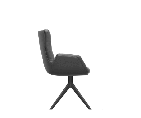 Jedálenská stolička Clea-Flex s podrúčkami, krížový rám, široké, nerezová oceľ, chenille strieborno-sivá, otočné o 360°, funkcia hojdania - Image 8