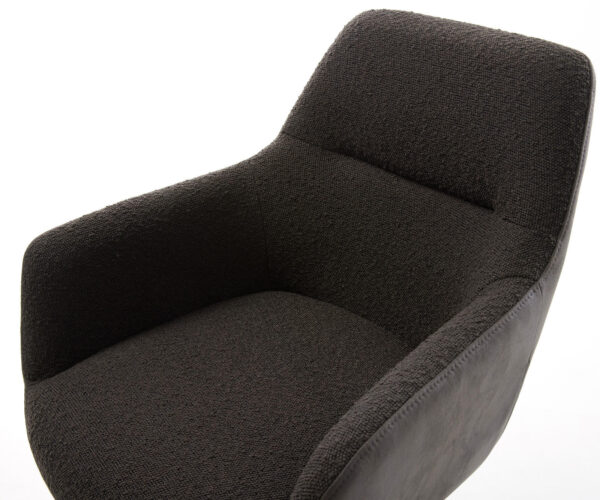 Jedálenská stolička Pejo-Flex konštrukcia konzolová okrúhla nerezová oceľ materiálová kombinácia čierna - Image 4