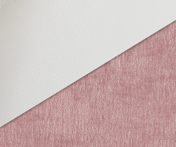 Jedálenská stolička Luan-Flex zmiešané materiály pravá koža white rose krížová základňa biela 360° otočné hojdačková funkcia - Image 3