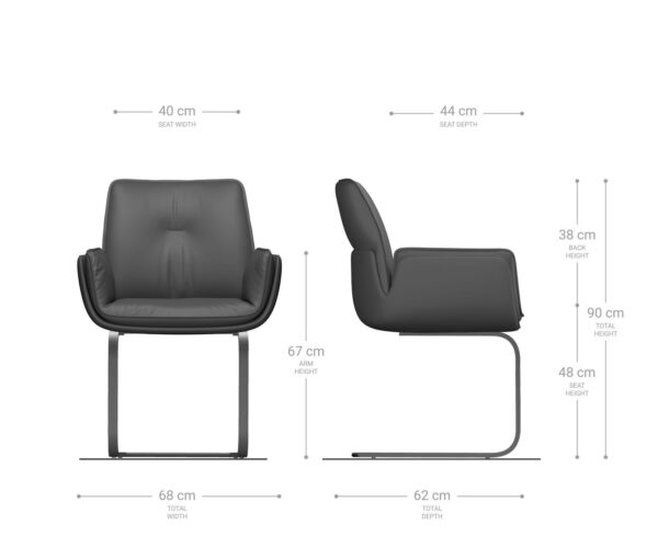 Jedálenská stolička Nela-Flex zmiešané materiály tmavobéžová jedálenská stolička plochý nerezová oceľ - Image 6